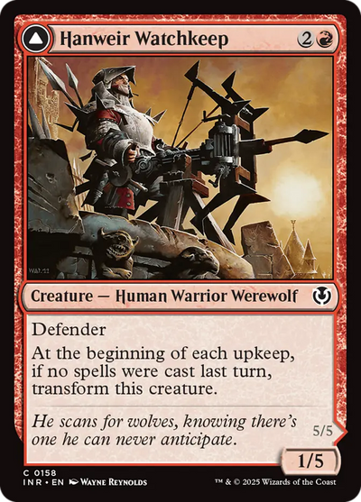 Hanweir Watchkeep // Bane of Hanweir Regular Foil (ingles) 158