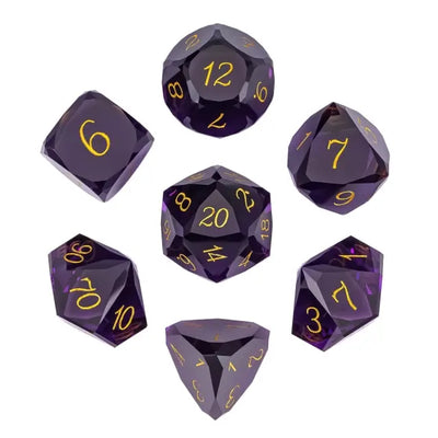 Especial - Cristal Pulido Purpura | Dados para juegos de rol y mesa en PiedraBruja Chile