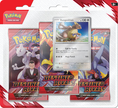 Scarlet & Violet Destined Rivals 3 Pack Blister | Pokémon TCG, sobres, cartas pokemon y coleccionables en PiedraBruja Chile