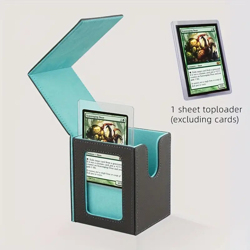 Portamazo Exhibidor Negro/Celeste 100+ | Accesorios para juegos de cartas coleccionables en PiedraBruja Chile
