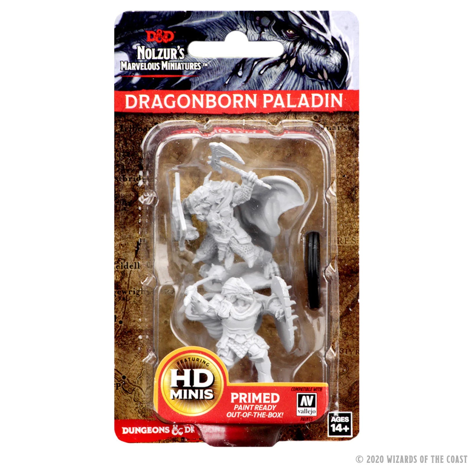 Nolzur’s Marvelous Miniatures: Unpainted Minis Wave 4 - Dragonborn Male Paladin