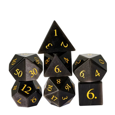 Especial - Piedra Obsidiana | Dados para juegos de rol y mesa en PiedraBruja Chile