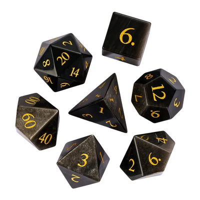 Especial - Piedra Obsidiana | Dados para juegos de rol y mesa en PiedraBruja Chile