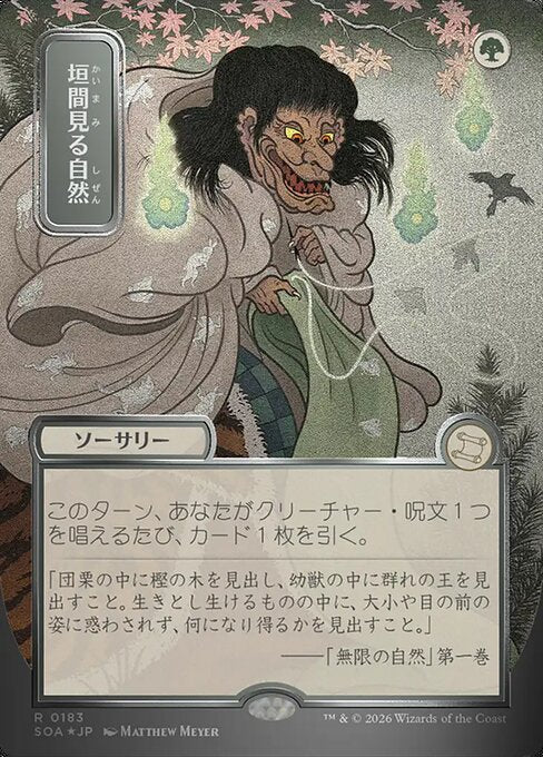 Glimpse of Nature Borderless Foil (japones) 183 | Singles MTG en PiedraBruja