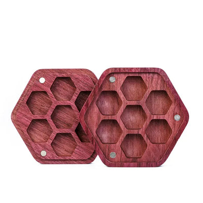 Caja de Madera - Hexagonal | Dados para juegos de rol y mesa en PiedraBruja Chile
