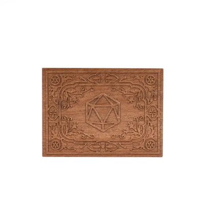 Caja de Madera - Tallada D20 | Dados para juegos de rol y mesa en PiedraBruja Chile