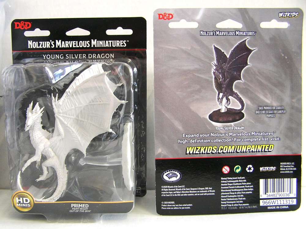 Nolzur’s Marvelous Miniatures: Unpainted Minis Wave 11 - Young Silver Dragon