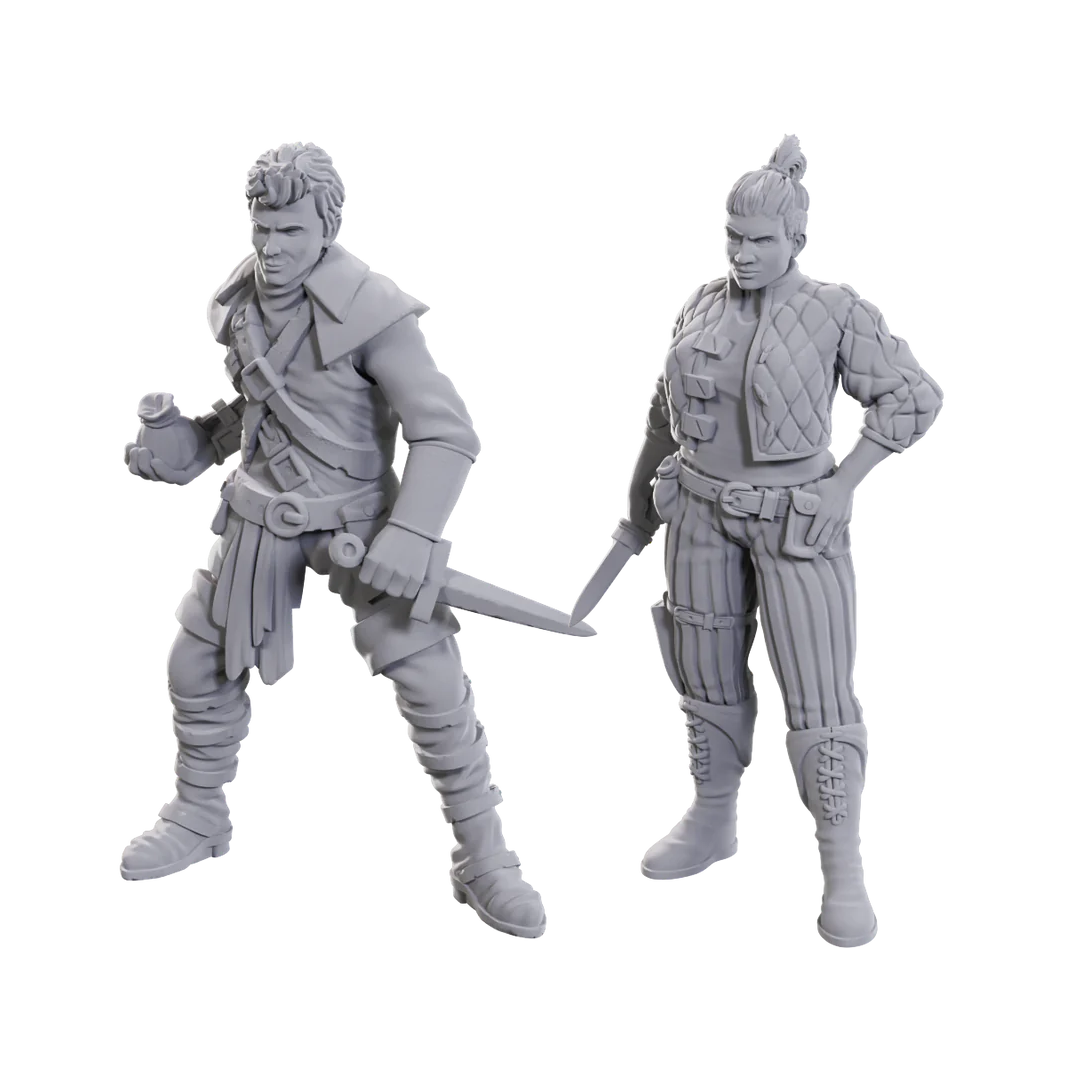 Wizkids Deep Cuts Miniatures: Unpainted Minis- Wave 23- Cutpurses Male & Female