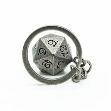 Llavero dado D20 - Blanco Glitter | Coleccionables, figuras y artículos geek en PiedraBruja Chile