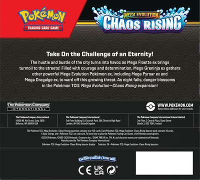 Mega Evolution Chaos Rising Booster Display ESP | Pokémon TCG, sobres, cartas pokemon y coleccionables en PiedraBruja Chile