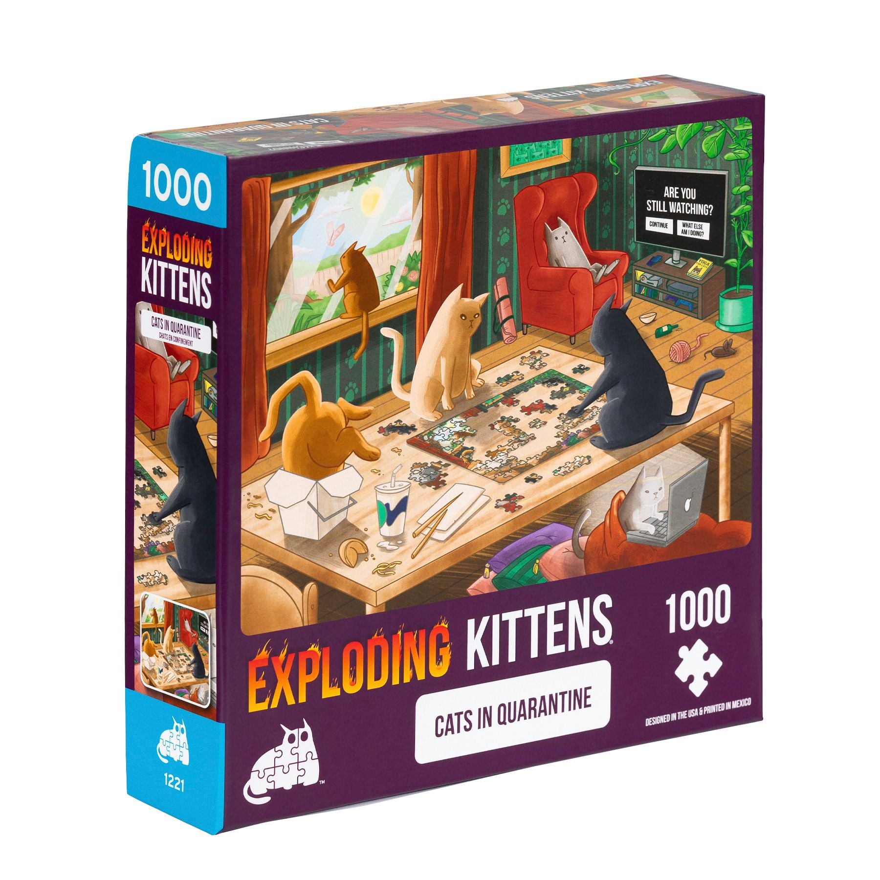 Puzzle Exploding Kittens 1000 Piezas: Cats in  Quarantine