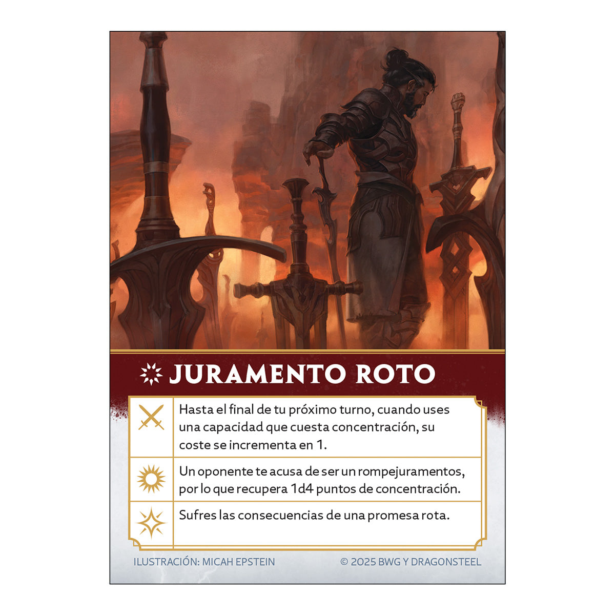 Mazo de Trama carta Juramento Roto