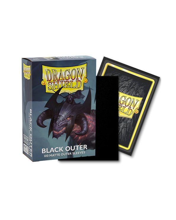 Dragon Shield Sleeves: Standard- Matte Outer Sleeves - Black (100ct.)