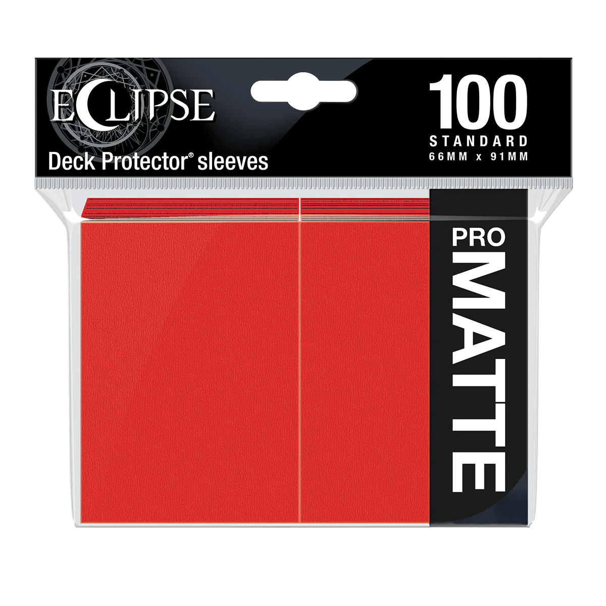 Protectores Eclipse Apple Red Matte (x100) | Accesorios Ultra PRO para TCG en PiedraBruja Chile