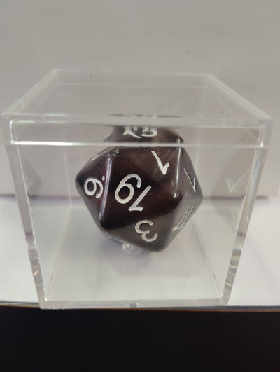 Jumbo - D20 Sólido Negro | Dados para juegos de rol y mesa en PiedraBruja Chile
