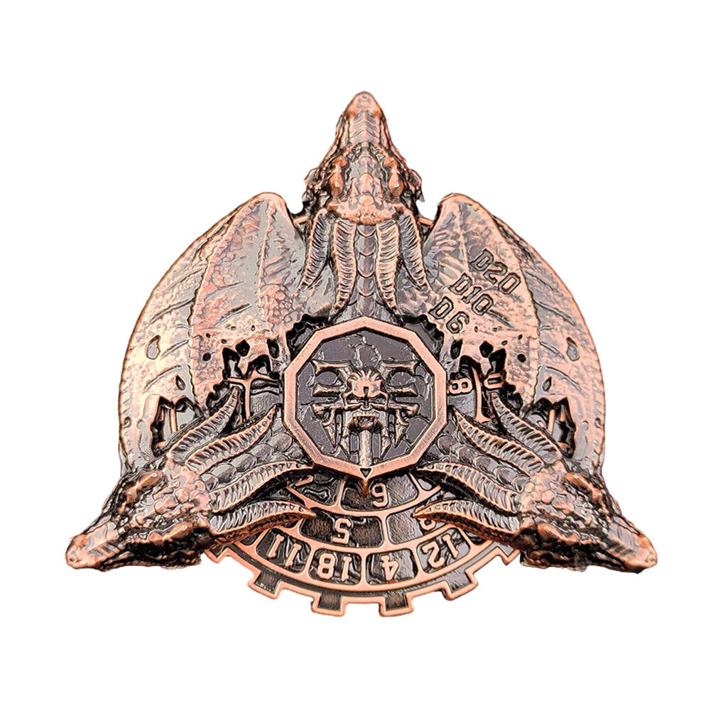 Disco-Dado Metálico Dragón de Cobre