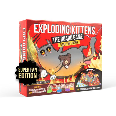 Exploding Kittens - El Juego de Tablero Super Fan Edition | Juegos de mesa para todas las edades en PiedraBruja Chile