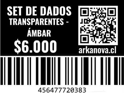 Transparentes - Ámbar | Dados para juegos de rol y mesa en PiedraBruja Chile