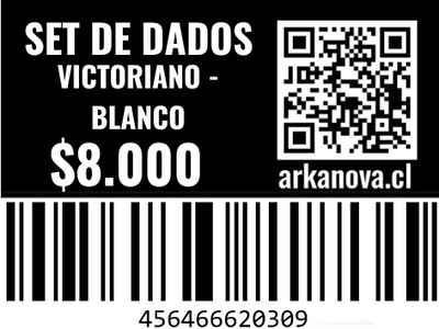 Victoriano - Blanco | Dados para juegos de rol y mesa en PiedraBruja Chile