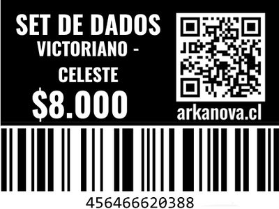 Victoriano - Celeste | Dados para juegos de rol y mesa en PiedraBruja Chile