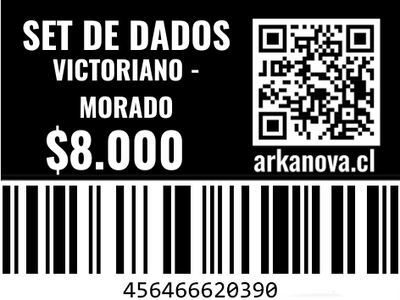 Victoriano - Morado | Dados para juegos de rol y mesa en PiedraBruja Chile