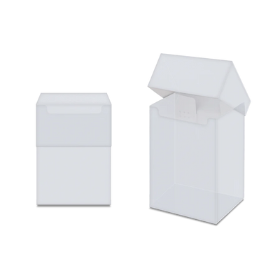 Deckbox: PRO 80+ Solid - Clear | Accesorios Ultra PRO para TCG en PiedraBruja Chile