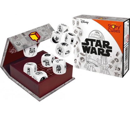 Contenido del juego de dados story cubes star wars