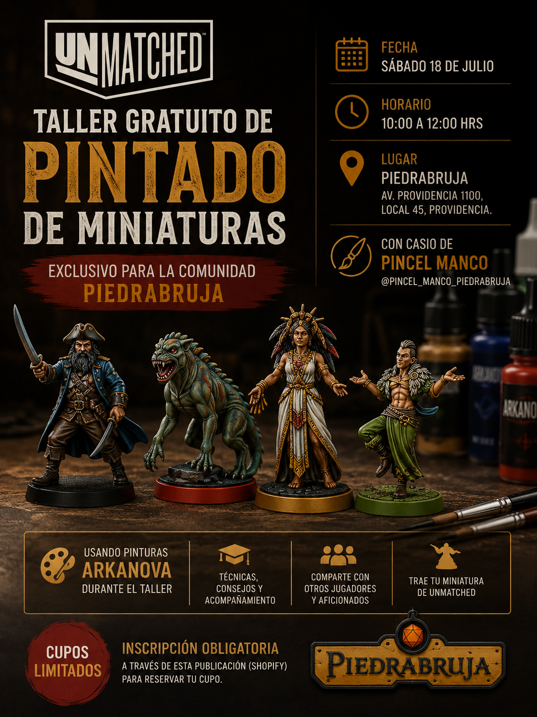 Taller Gratuito pintado Unmatched