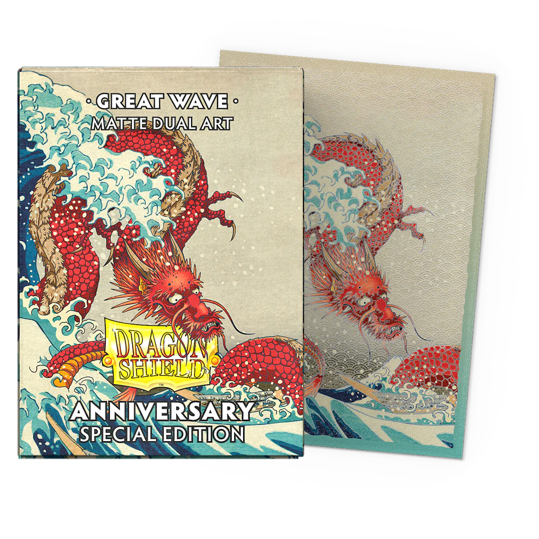 Art Dual-Matte 'Great Wave' (x100) | Fundas y accesorios Dragon Shield para cartas TCG en PiedraBruja Chile