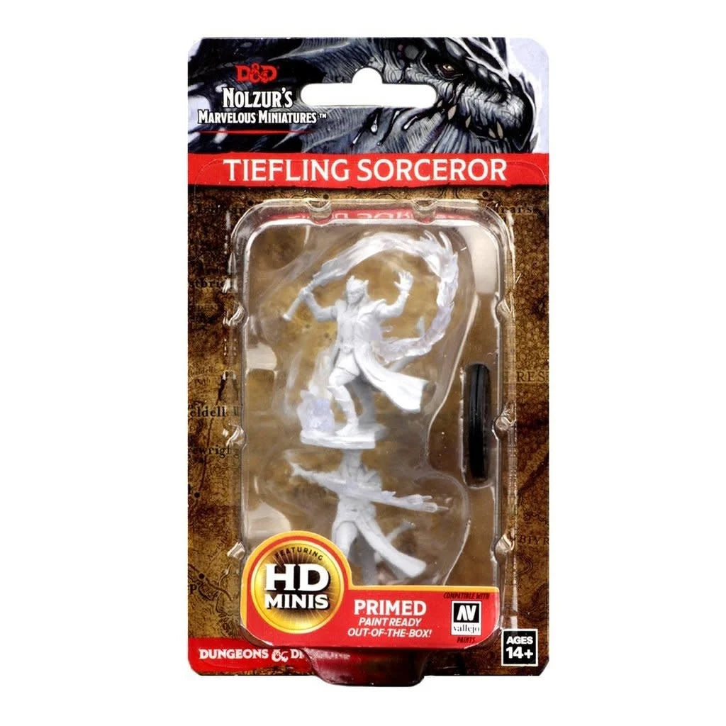 Nolzur’s Marvelous Miniatures: Unpainted Minis Wave 4 - Tiefling Male Sorcerer