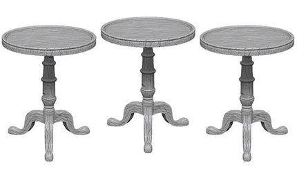 WizKids Deep Cuts Unpainted Miniatures Small Round Tables