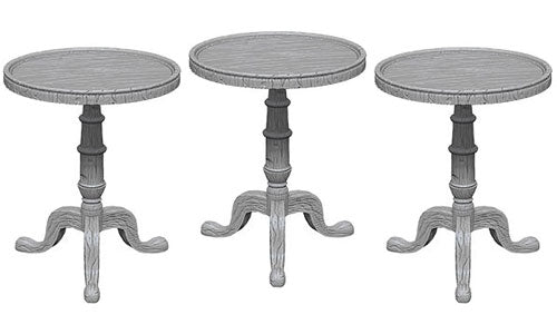 WizKids Deep Cuts Unpainted Miniatures Small Round Tables