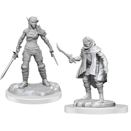 D&D Nolzur's Marvelous Miniatures: Unpainted Minis- Wave 19- Elf Rogue & Half-Elf Rogue Protégé