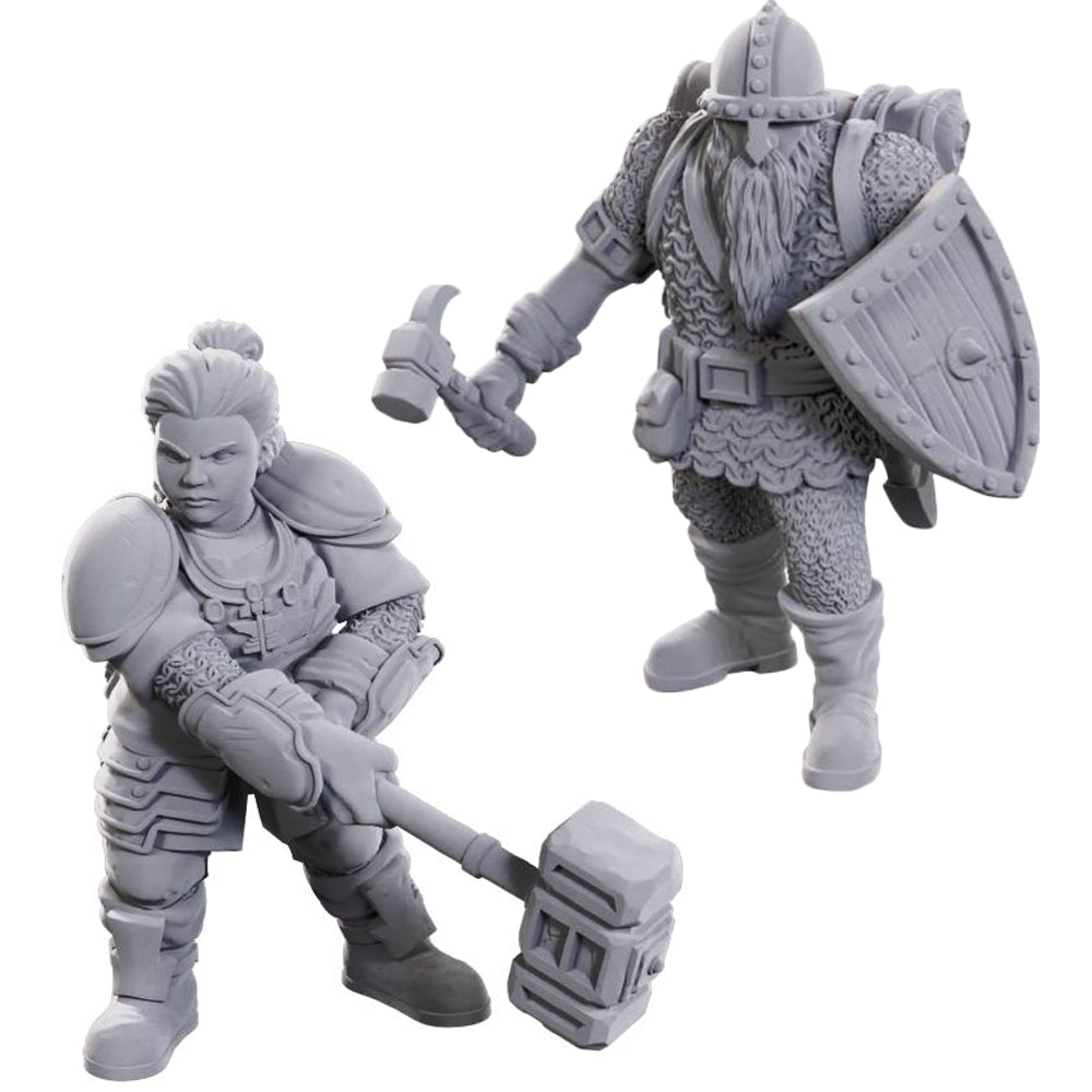 Wizkids Nolzur's Marvelous Miniatures: Unpainted Minis - 50th Anniversary - Dwarves Limited Edition