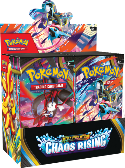 Mega Evolution Chaos Rising Booster Display ESP | Pokémon TCG, sobres, cartas pokemon y coleccionables en PiedraBruja Chile