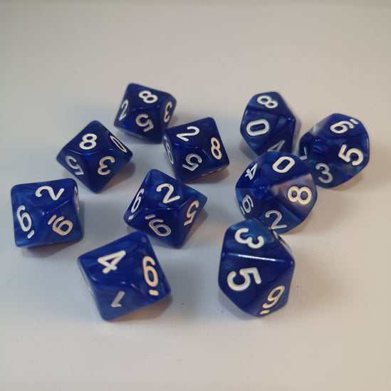 Set 10d10 Marmolado Azul