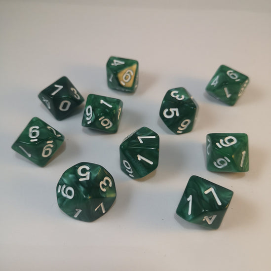 Set 10d10 Marmolado Verde