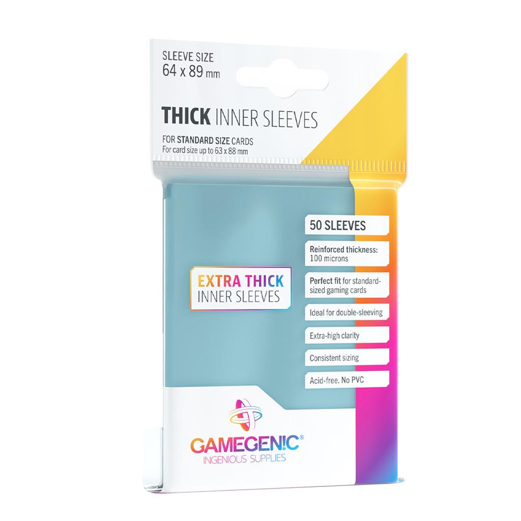 Protectores - Inner Sleeves Gruesos (x50) | Accesorios Gamegenic para TCG en PiedraBruja Chile