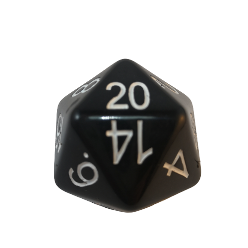 Jumbo - D20 Sólido Negro