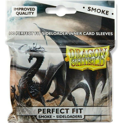 Dragon Shield Sleeves: Perfect Fit Sideloaders- Smoke (100)