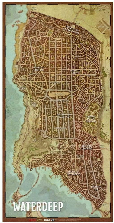 Dungeons and Dragons - Mapa de la ciudad de Waterdeep